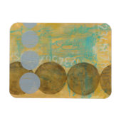 Dunkelbraune und graue Kreise mit Zahlen Magnet (Horizontal)