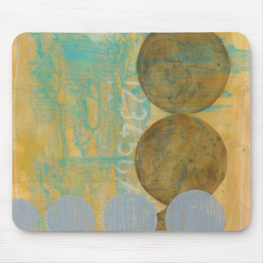 Dunkelbraune und graue Kreise mit Zahlen Mousepad (Vorne)