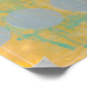 Dunkelbraune und graue Kreise mit Zahlen Poster (Ecke)