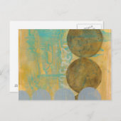 Dunkelbraune und graue Kreise mit Zahlen Postkarte (Vorne/Hinten)