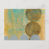 Dunkelbraune und graue Kreise mit Zahlen Postkarte (Vorderseite)