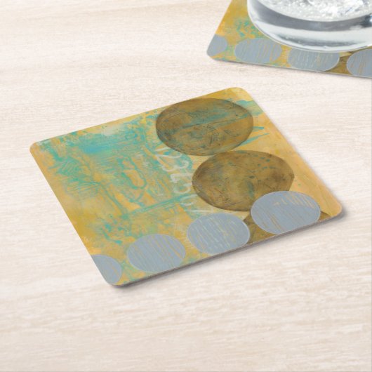 Dunkelbraune und graue Kreise mit Zahlen Rechteckiger Pappuntersetzer (angewinkelt)