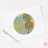 Dunkelbraune und graue Kreise mit Zahlen Runder Aufkleber (Umschlag)