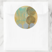 Dunkelbraune und graue Kreise mit Zahlen Runder Aufkleber (Tasche)