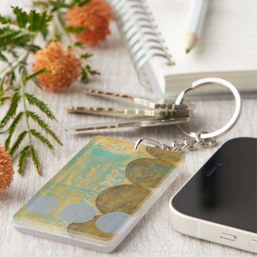 Dunkelbraune und graue Kreise mit Zahlen Schlüsselanhänger (Vorderseite rechts)