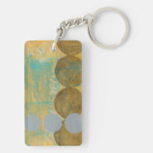 Dunkelbraune und graue Kreise mit Zahlen Schlüsselanhänger (Rückseite)