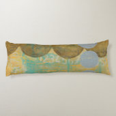 Dunkelbraune und graue Kreise mit Zahlen Seitenschläferkissen (Rückseite)