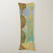 Dunkelbraune und graue Kreise mit Zahlen Seitenschläferkissen (Vorderseite Vertikal)