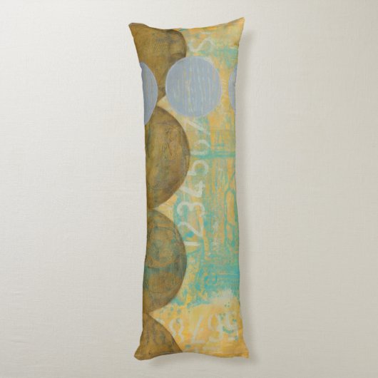 Dunkelbraune und graue Kreise mit Zahlen Seitenschläferkissen (Rückseite (Vertikal))