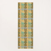 Dunkelbraune und graue Kreise mit Zahlen Yogamatte (Rückseite)