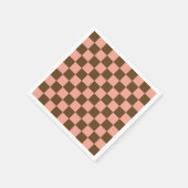 Dunkelbraune und hellrosa Karton Serviette (Ecke)
