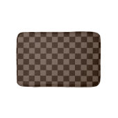 Dunkelbraune und ruhige Checkerboard Badematte (Vorderseite)