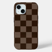 Dunkelbraune und ruhige Checkerboard Case-Mate iPhone Hülle (Rückseite)