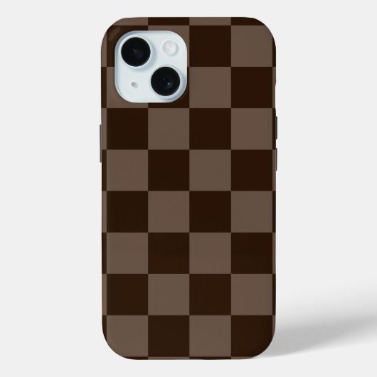 Dunkelbraune und ruhige Checkerboard Case-Mate iPhone Hülle (Rückseite)