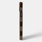 Dunkelbraune und ruhige Checkerboard Case-Mate iPhone Hülle (Rückseite / Links)