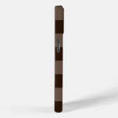 Dunkelbraune und ruhige Checkerboard Case-Mate iPhone Hülle (Rückseite / Rechts)