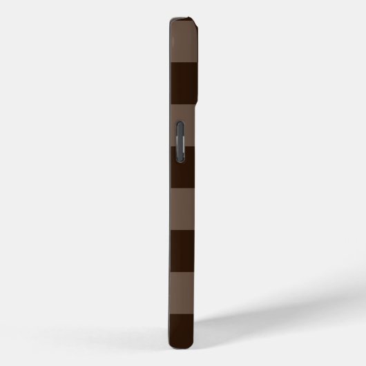 Dunkelbraune und ruhige Checkerboard Case-Mate iPhone Hülle (Rückseite / Rechts)