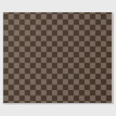 Dunkelbraune und ruhige Checkerboard Geschenkpapier (Flach)