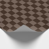Dunkelbraune und ruhige Checkerboard Geschenkpapier (Ecke)