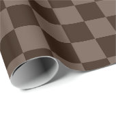 Dunkelbraune und ruhige Checkerboard Geschenkpapier (Rolleneckpunkt)