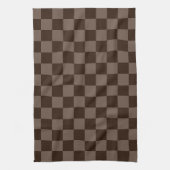 Dunkelbraune und ruhige Checkerboard Geschirrtuch (Vertikal)