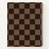 Dunkelbraune und ruhige Checkerboard Notizblock (Rückseite)