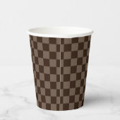 Dunkelbraune und ruhige Checkerboard Pappbecher (Rechts)