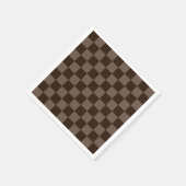Dunkelbraune und ruhige Checkerboard Serviette (Ecke)