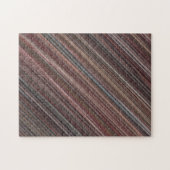 Dunkelbraune und schwarze Diagonalstreifen Puzzle (Horizontal)
