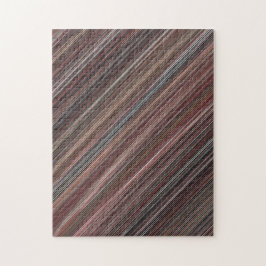 Dunkelbraune und schwarze Diagonalstreifen Puzzle