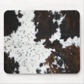 Dunkelbraune und weiße Gepunktete Cowhide-Maus-Pad Mousepad (Vorne)