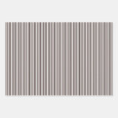 Dunkelbraune und weiße Streifen Geschenkpapier Set (Vorderseite 3)