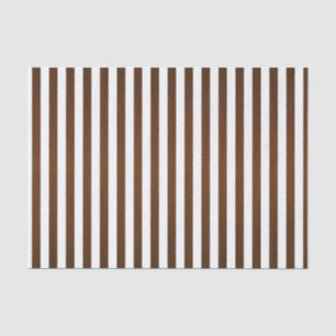 Dunkelbraune und weiße Streifen Seidenpapier