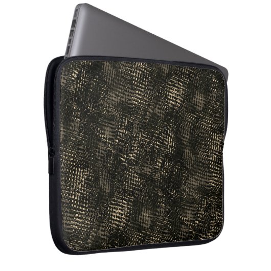 Dunkelbraune unvollkommene oder unmerkliche Quadra Laptopschutzhülle (Vorne Rechts)