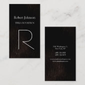 Dunkelbraune, vertikale Programmkarte Visitenkarte (Vorne/Hinten)