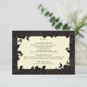 Dunkelbraune verzierte Blumenzettel (Stehend Vorderseite)