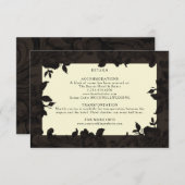 Dunkelbraune verzierte Blumenzettel (Vorne/Hinten)