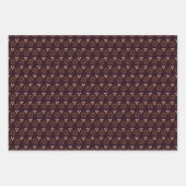 Dunkelbraune Weihnachtsfarben auf Geschenkpapier Set (Vorderseite 2)
