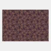 Dunkelbraune Weihnachtsfarben auf Geschenkpapier Set (Vorderseite)