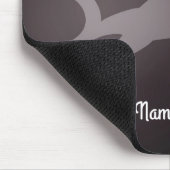 Dunkelbraune weiße Schere Friseursalon Mousepad (Ecke)