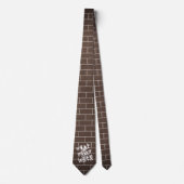Dunkelbraune Ziegelsteine - Maßgeschneiderter Text Krawatte (Vorderseite)