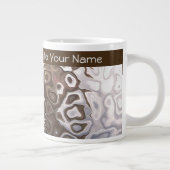 Dunkelbrauner grauer Snakeskineffekt Jumbo-Tasse (Rechts)