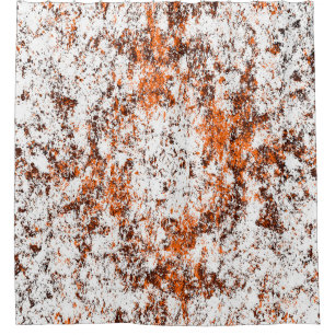 Dunkelbrauner Grunge Hintergrund. Schwarz-weiß ora Duschvorhang