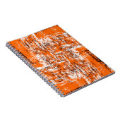 Dunkelbrauner Grunge Hintergrund. Schwarz-weiß ora Notizblock (Rechte Seite)