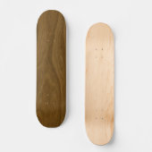Dunkelbrauner Holzpaneel Skateboard (Vorderseite)