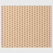 Dunkelbrauner Hundepatter Geschenkpapier (Flach)