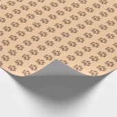 Dunkelbrauner Hundepatter Geschenkpapier (Ecke)