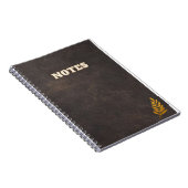 dunkelbrauner Lederstil Notizblock (Rechte Seite)