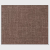 Dunkelbrauner Leinenstoff  Geschenkpapier (Flach)