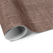 Dunkelbrauner Leinenstoff  Geschenkpapier (Rolleneckpunkt)